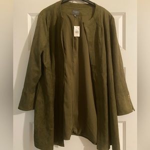 The Limited Army Green Faux Suede jacket